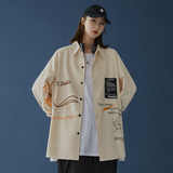 916-C12-P50棉春装美式宽松大码长袖衬衫中性，男装衬衫，星座916