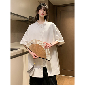 916-C66-特P35无差价 棉 可二开 夏装中式短袖衬衫 中性M-5XL图片