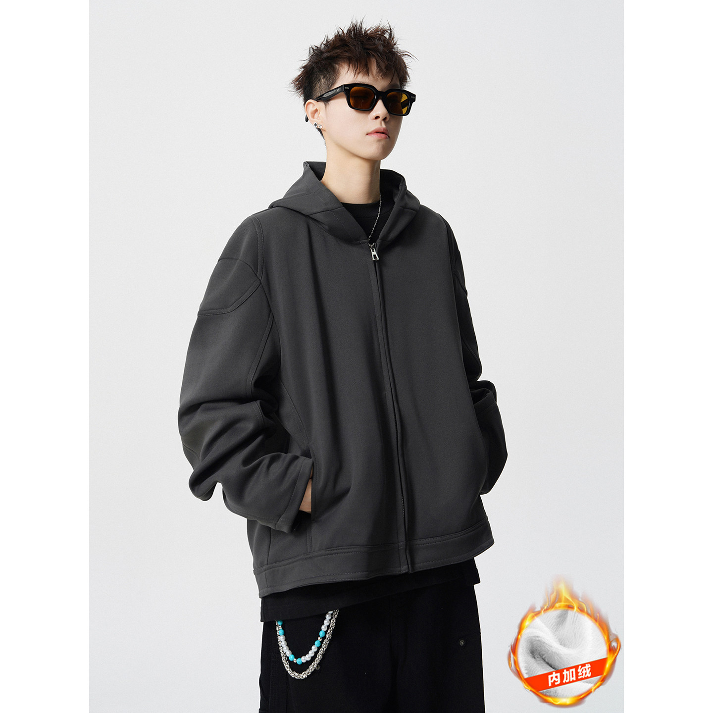 916-W96绒-特P78薄款W96-特P68现货秋冬重磅正肩机车连帽卫衣,男装工装外套,星座916