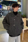 916-961-特P98无差价秋装新款美式大码PU皮衣夹克外套港风M-5XL，男装夹克，星座916