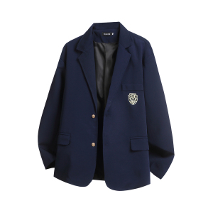 916-987-特P80無差價 2025秋裝新款 學(xué)院風(fēng)小西裝休閑西服 白底圖片