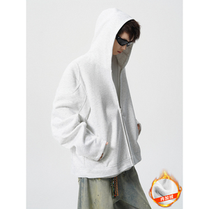 916-W96绒-特P78 薄款W96-特P68 现货 秋冬重磅正肩机车连帽卫衣图片