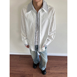 916-C71-特P52无差价深度库存2026春装假两件长袖衬衫S-2XL，男装衬衫，星座916