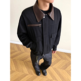 916-8003-特P88无差价棉2026春装新美式撞色翻领夹克美式，男装夹克，星座916