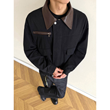 916-8003-特P88无差价棉2026春装新美式撞色翻领夹克美式，男装夹克，星座916