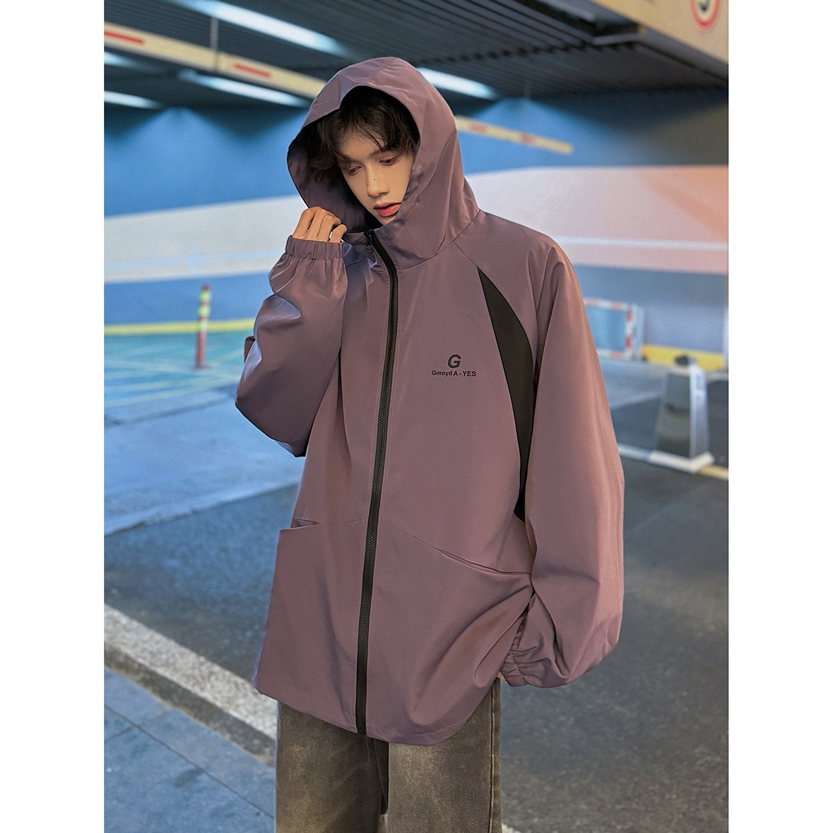 916-959-特P50无差价秋装冲锋衣美式大码连帽夹克港风，男装夹克，星座916