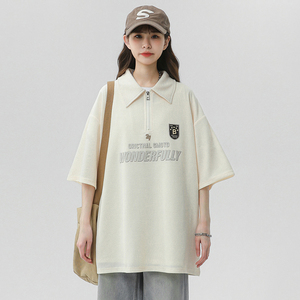 916-T125-P38 夏装 华夫格polo衫大码短袖T恤 中性M-5XL 控58图片