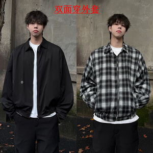 916-969-特P90无差价 春装新款 双面穿哈灵顿两面穿夹克 暗黑图片