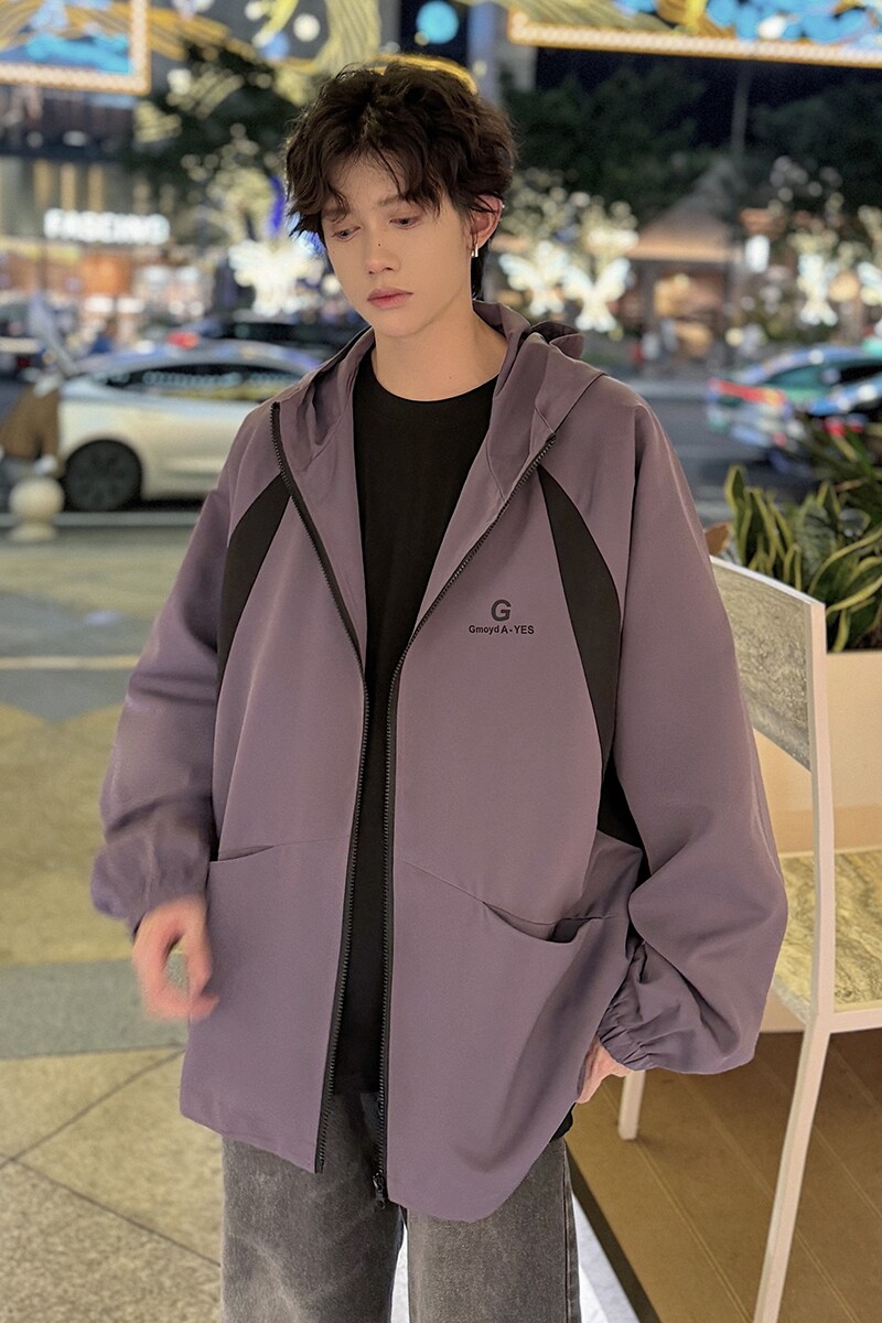 916-959-特P50无差价春装冲锋衣美式大码连帽夹克暗黑M-5XL,男装夹克,星座916
