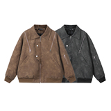 916-961-特P70无差价春装新款美式大码PU皮衣夹克外套白底M-5XL，男装夹克，星座916