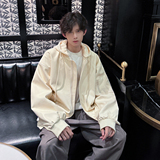 916-966-特P88无差价可脱卸帽春装美式连帽PU皮衣夹克港风，男装夹克，星座916