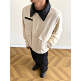 916-8003-特P88无差价棉2026春装新美式撞色翻领夹克美式，男装夹克，星座916