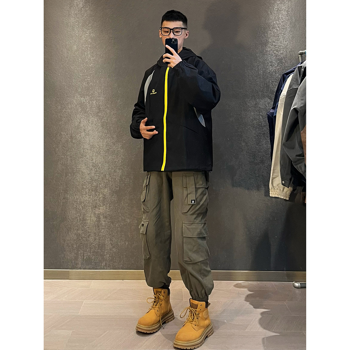 916-959-特P50无差价秋冲锋衣美式大码连帽夹克M-5XL,男装夹克,星座916
