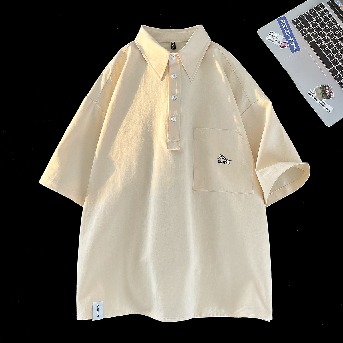916-C60-P48棉夏装套头大码短袖衬衫港风平铺M-5XL,男装衬衫,星座916