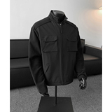 916-993-特P85深度库存春装拼接摇粒绒户外立领外套夹克假模，男装夹克，星座916