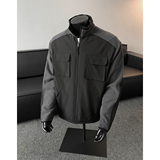 916-993-特P85深度库存春装拼接摇粒绒户外立领外套夹克假模，男装夹克，星座916