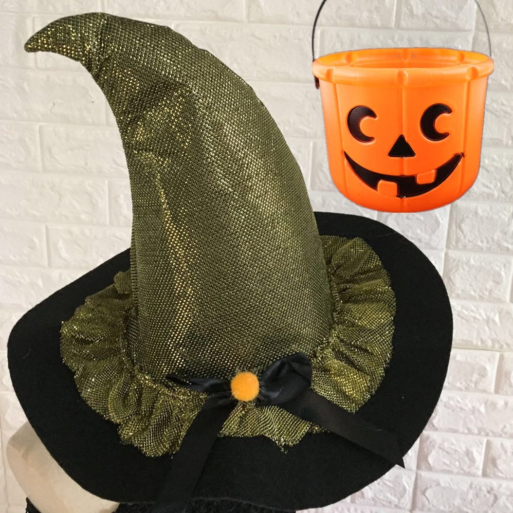 服装配饰儿童万圣节女巫婆帽子发饰南瓜糖果捣蛋桶儿童节日帽子|msdalam kategori Aksesori/Belt kulit/Hat/Muffler, Hat - dari Buy2taobao.com untuk memberikan perkhidmatan ejen Taobao profesional membeli