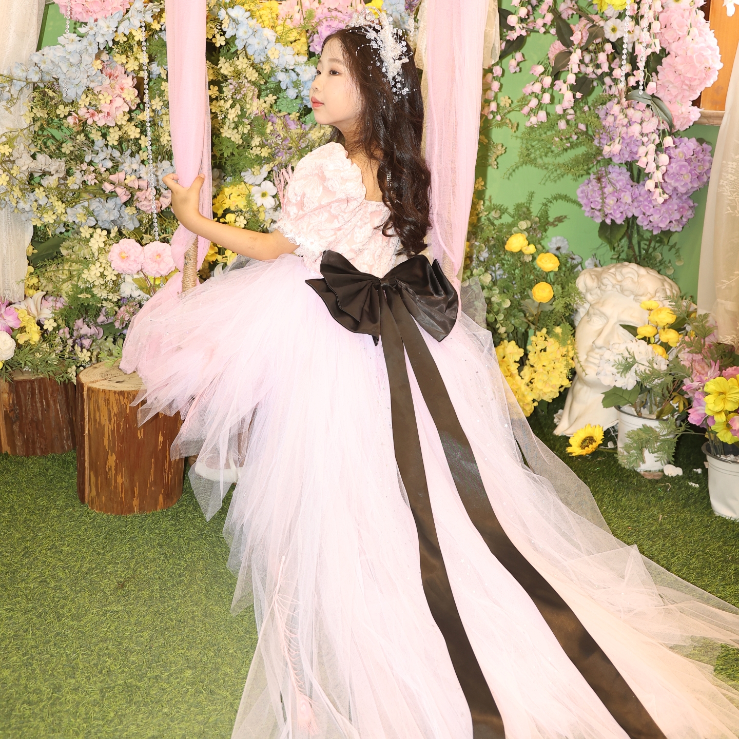 女童粉色公主裙儿童礼服
