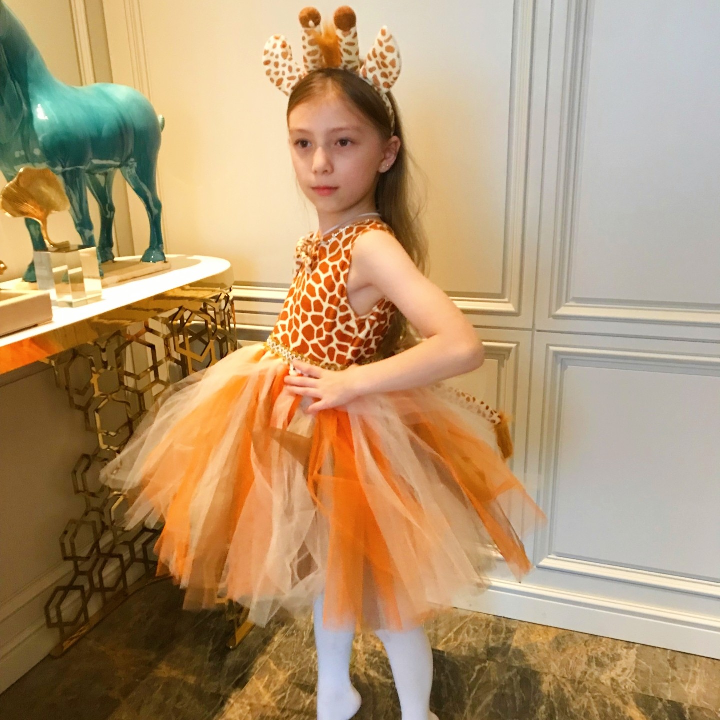 儿童演出服女童万圣节长颈鹿高级卡通宝宝高端裙摆内衬蓬蓬裙子,童装/婴儿装/亲子装,儿童演出服,淘宝优惠券,粉丝福利购,淘宝优惠卷