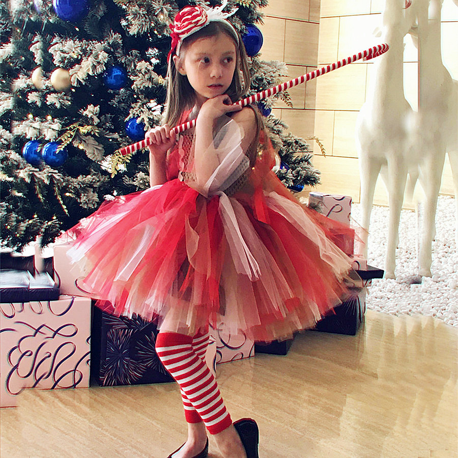 幼儿园圣诞老人派对袜子蓬蓬礼服