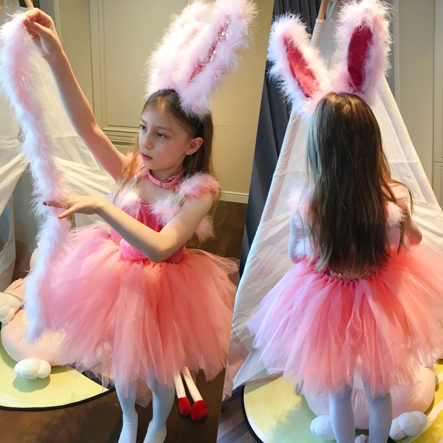 儿童兔子演出服万圣节服装女童可爱粉红色蓬蓬裙高端芭蕾公主宝宝,童装/婴儿装/亲子装,儿童演出服,淘宝优惠券,粉丝福利购,淘宝优惠卷