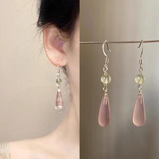 「梅子青衫」无耳洞新中式淡雅耳针国风古典蚊香盘耳夹气质汉服款