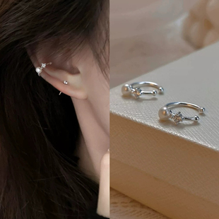 无耳洞「白雾岛」高级感小众气质耳饰ins冷淡风简约无痛耳骨夹