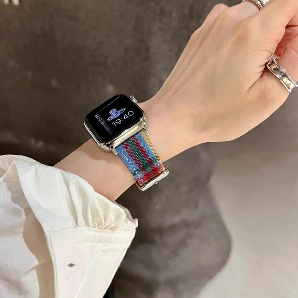 复古老钱风毛呢iWatch10表带