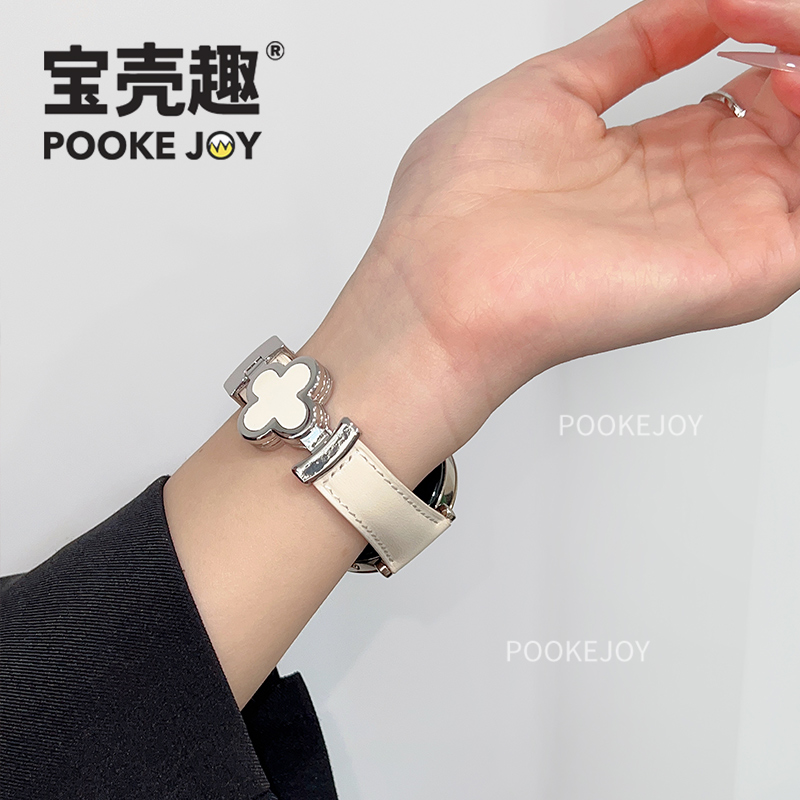 适用华为手表gt5/6磁吸十字花表带gt5pro真皮表带gt4/gt3/gt2磁吸