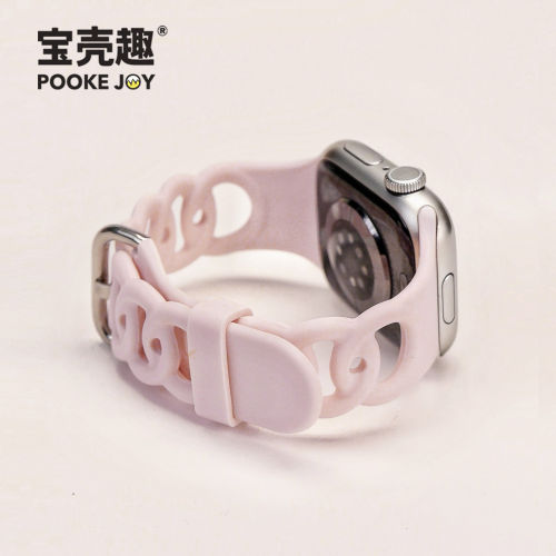 适用苹果s11手表Applewatch10甜甜圈镂空硅胶se321表带s9s8s7女夏