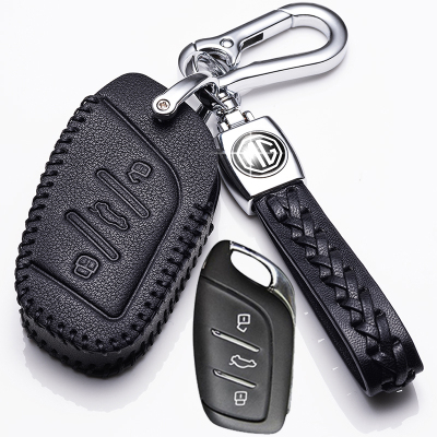名爵6钥匙套mg6锐腾zs专用hs钥匙包2019款个性真皮全包一键啓动扣