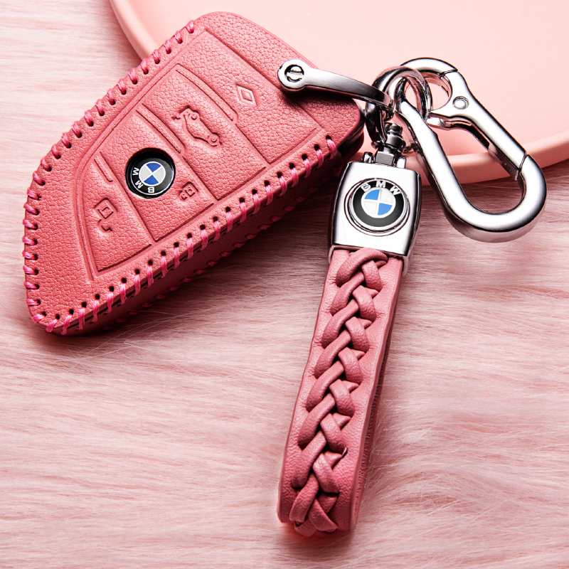 适用于BMWX1钥匙套X2 X3 X4 X5 X6汽车真皮钥匙包锁匙扣保护套
