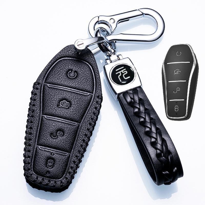 2023款比亚迪元pro钥匙套专用元PRO豪华尊贵型汽车真皮包21男女扣