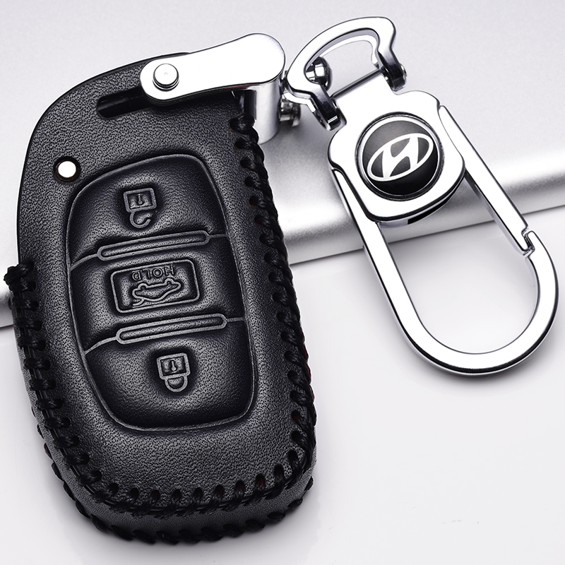 北京现代领动钥匙套2019款真皮专用2018款领动钥匙包女19款全包扣