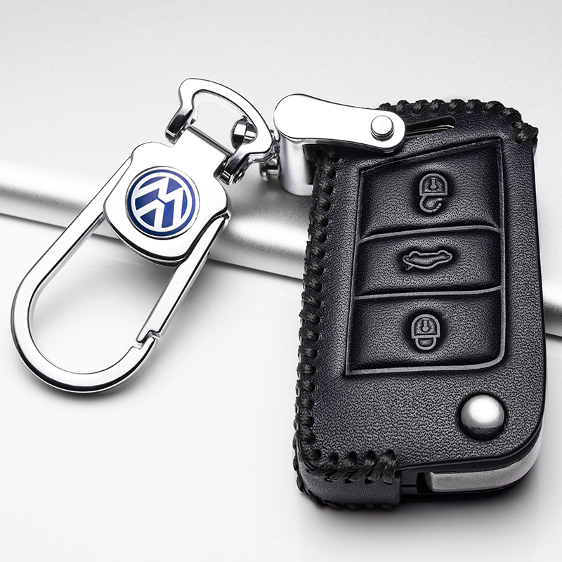 适用于2019款大众朗逸plus真皮钥匙套朗逸舒适版风尚版专用钥匙包