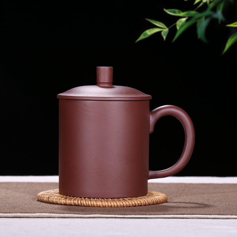 宜兴紫砂杯盖杯单杯泡茶杯子功夫茶具礼品杯支持免费私人定制包邮