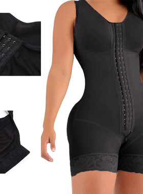 Bodysuit Body Shaper 外贸大码欧美风收腹塑身连体衣裆部拉链裤