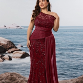 酒会晚宴礼服裙妈妈礼服 plus size 欧美肥婆大码 wedding dresses