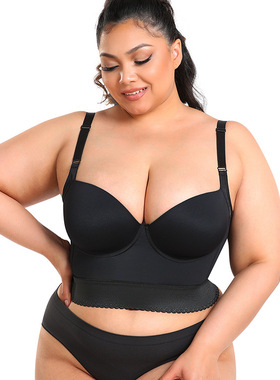 ins风新款大码文胸背心式塑身美背大码文胸 plus size bra women