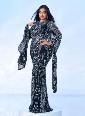 plus size evening party dress 大码礼服裙生日聚会性感长款礼服