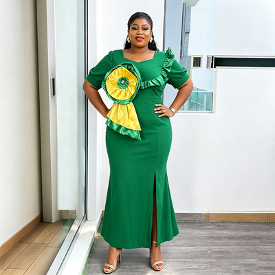 长裙礼服非洲跨境外贸大码女装连衣裙 Africa female dresses Mom