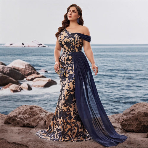 Plus size Evening Gown Wedding Birthday Party Dress 大码礼服