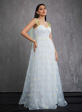 Africa female wedding dress long maix party dress white 礼服