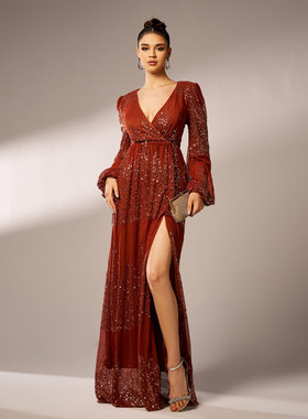 evening party dress long maix birthday gown sexy dresses 4XL