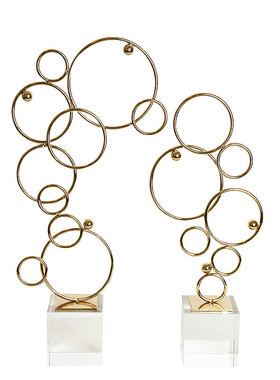 现代简约创意金属艺术摆件样板间客厅桌面装饰品摆件高级感家居