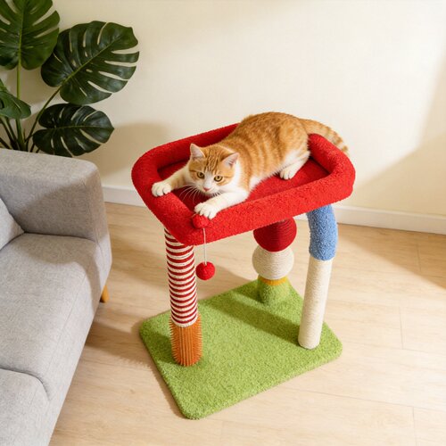 猫爬架跳台猫玩具剑麻柱多功能
