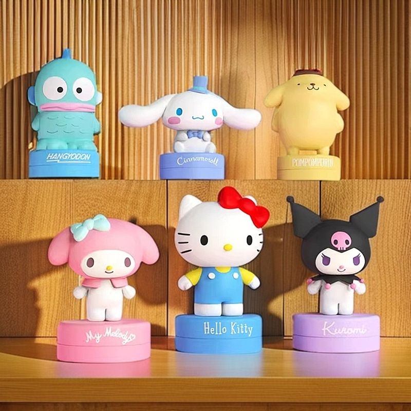 正版三丽鸥印章盲盒2025年新款女孩儿童玩具库洛米hellokitty摆件