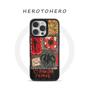 涂鸦怪奇物语美式 适用苹果17promax手机壳磁吸iPhone16高级感15小众创意14华为mate60小米15手机壳美剧艺术潮