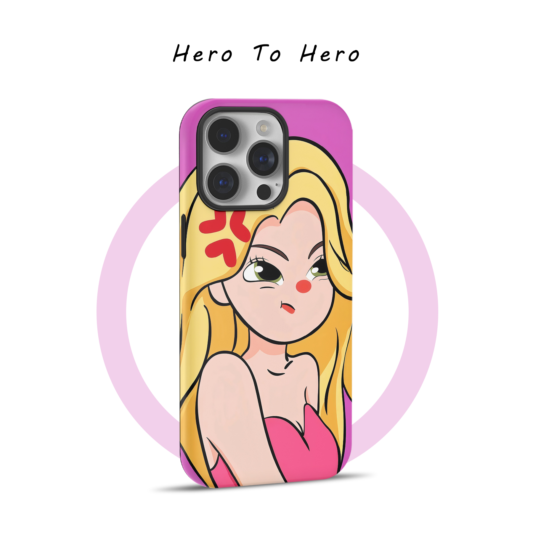 金发生气公主 适用苹果手机壳磁吸iPhone17promax新款16可爱卡通15韩系INS风14高级感13甜酷超火菲林手机壳粉