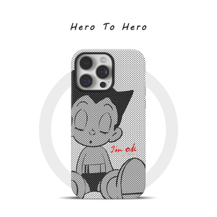 可爱陶喆专辑像素男孩适用苹果17promax手机壳磁吸iPhone16新款 复古13菲林二合一手机壳 黑白15小众艺术14个性